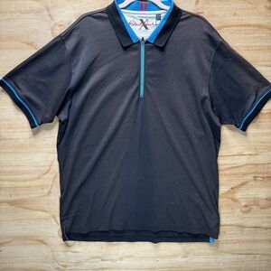 Robert Graham Sweater Mens 3X Black 1/4 Quarter Zip Pullover Classic Warm FLAWED